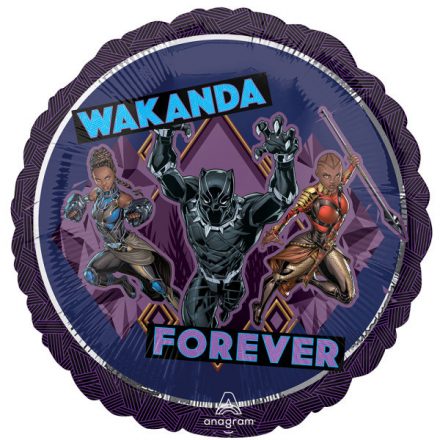 Fekete Párduc Wakanda fólia lufi 43 cm - ÚJ