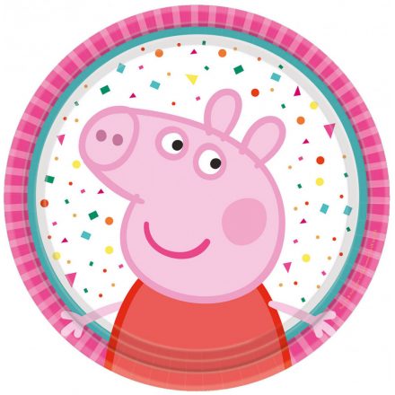 Peppa malac Confetti papírtányér 8 db-os 18 cm