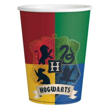 Harry Potter Houses papír pohár 8 db-os 250 ml - ÚJ