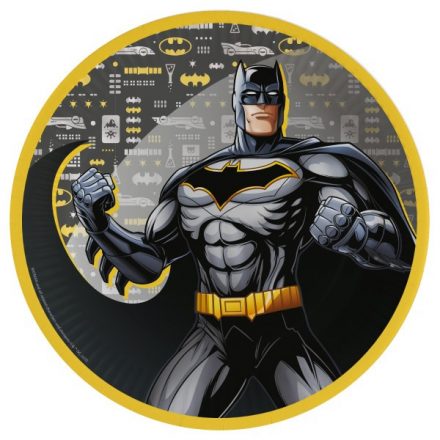 Batman City papírtányér 8 db-os 23 cm - ÚJ