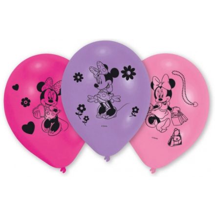 Disney Minnie Fashion léggömb, lufi 10 db-os 10 inch (25,4cm)