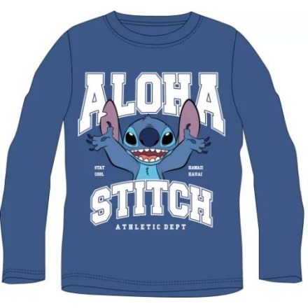 104-es kék gyerek hosszú póló, felső - Disney Lilo és Stitch, A csillagkutya - ÚJ