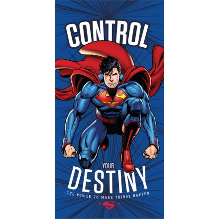 Superman Control fürdőlepedő, strand törölköző 70x140cm (Fast Dry) - ÚJ