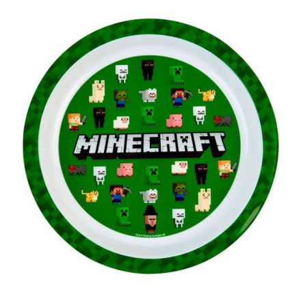 Minecraft Green műanyag lapostányér - ÚJ