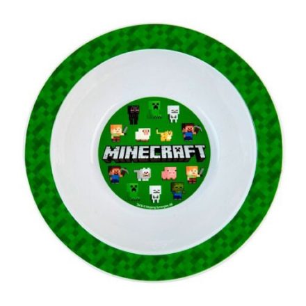 Minecraft Green műanyag mélytányér - ÚJ