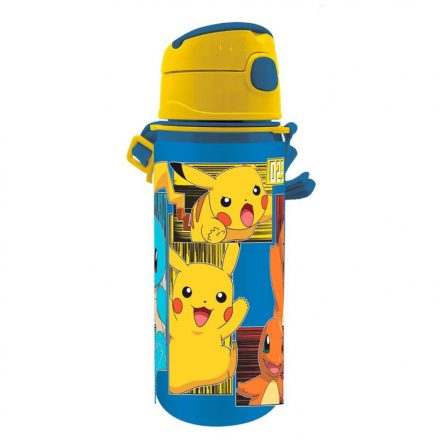 Pokémon Electric alumínium kulacs akasztóval 600 ml - ÚJ