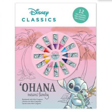 Disney Lilo és Stitch, A csillagkutya Cheeky füzet + mini zsírkréta szett - ÚJ