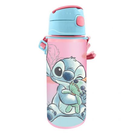 Disney Lilo és Stitch, A csillagkutya Cheeky alumínium kulacs akasztóval 600 ml - ÚJ