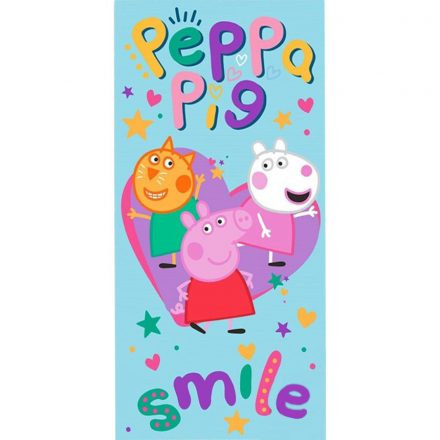 Peppa malac Smile fürdőlepedő, strand törölköző 70x140cm - ÚJ