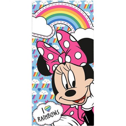 Disney Minnie Rainbows fürdőlepedő, strand törölköző 70x140cm - ÚJ