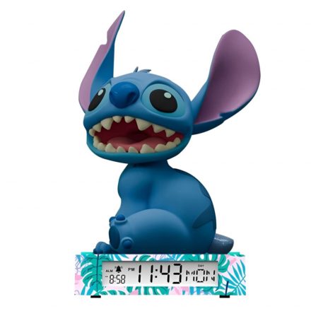 Disney Lilo és Stitch, A csillagkutya Smile 3D éjszakai lámpa és ébresztőóra - ÚJ