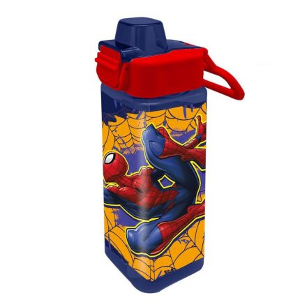 Pókember Web-Slinger square műanyag kulacs 500 ml - ÚJ