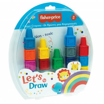 Fisher-Price Let's Draw zsírkréta 13 db-os - ÚJ