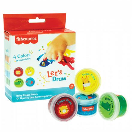 Fisher-Price Let's Draw baba ujjfesték 6 db-os - ÚJ