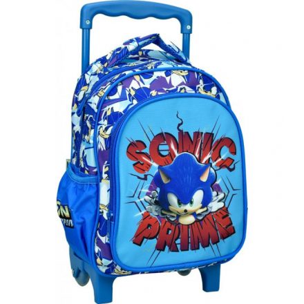 Sonic a sündisznó Prime gurulós ovis hátizsák, táska 30 cm - ÚJ