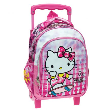 Hello Kitty Good Vibes gurulós ovis hátizsák, táska 30 cm - ÚJ