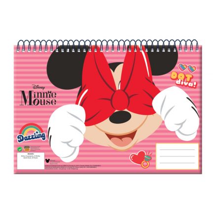 Disney Minnie Wink A/4 spirál vázlatfüzet, 30 lapos - ÚJ