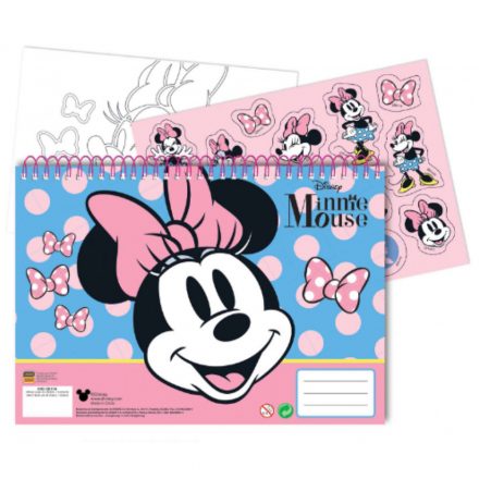 Disney Minnie Joy A/4 spirál vázlatfüzet 40 lapos matricával - ÚJ