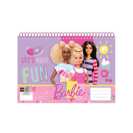 Barbie Happy Thoughts A/4 spirál vázlatfüzet, 30 lapos - ÚJ