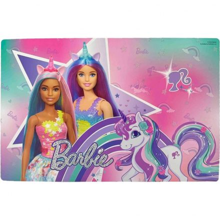 Barbie Unicorn tányéralátét 43x28 cm - ÚJ