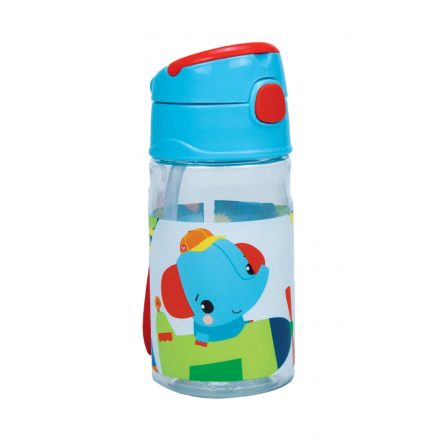 Fisher-Price Animals műanyag kulacs akasztóval 350 ml - ÚJ