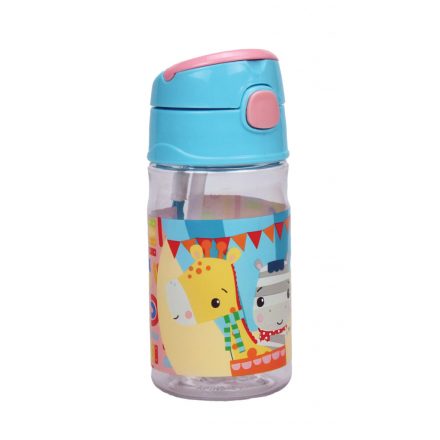 Fisher-Price Animals műanyag kulacs akasztóval 350 ml - ÚJ