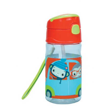 Fisher-Price Animals műanyag kulacs akasztóval 350 ml - ÚJ