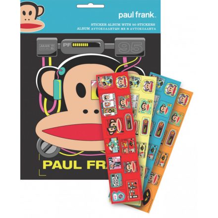 Paul Frank Monkey matricás album 50 db matricával