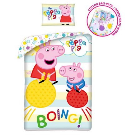 Peppa malac Boing ágyneműhuzat 140×200cm, 70×90 cm - ÚJ