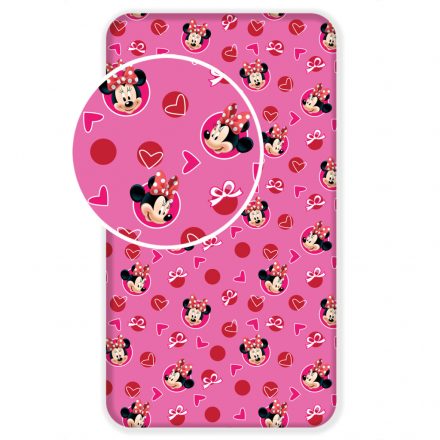 Disney Minnie Hearts gumis lepedő 90x200 cm - ÚJ