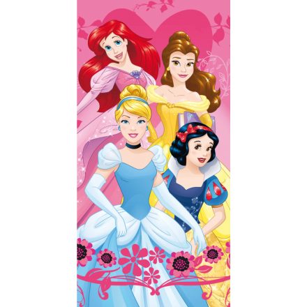 Disney Hercegnők Heart fürdőlepedő, strand törölköző 70x140cm - ÚJ