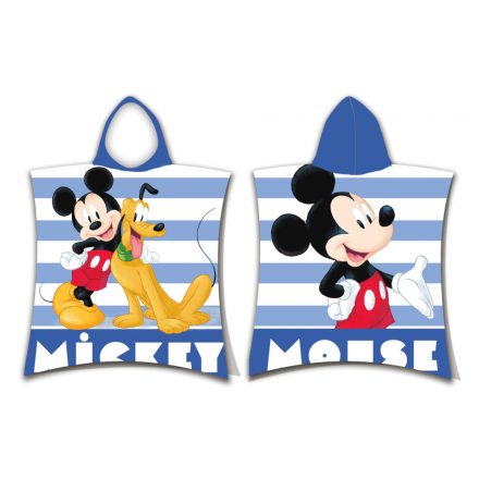 Disney Mickey Stripe strand törölköző poncsó 50x115cm - ÚJ