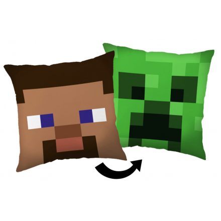 Minecraft Steve Creeper párna, díszpárna 40*40 cm - ÚJ