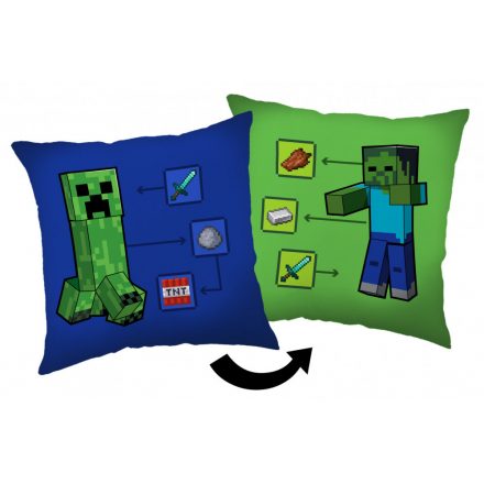 Minecraft How to Creeper párna, díszpárna 40*40 cm - ÚJ