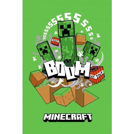 Minecraft Boom Creeper szuper puha polár takaró 100*150cm - ÚJ