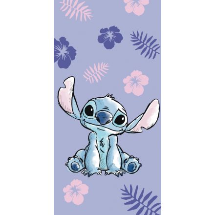 Disney Lilo és Stitch, A csillagkutya Purple fürdőlepedő, strand törölköző 70x140cm - ÚJ