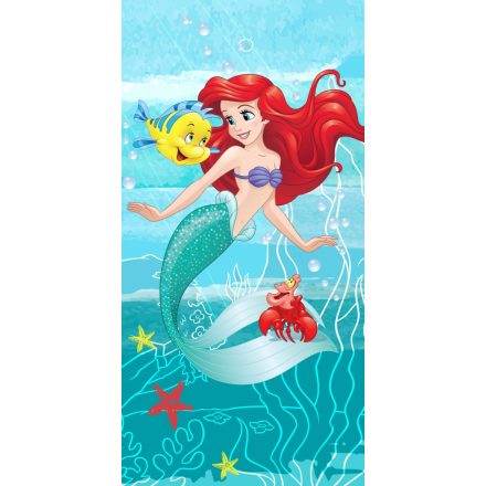 Disney Hercegnők, Ariel Friends fürdőlepedő, strand törölköző 70x140cm - ÚJ