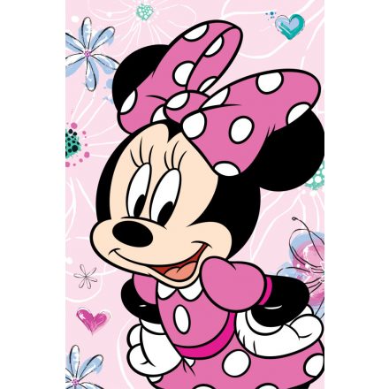 Disney Minnie Flowers mikroflanel takaró 100x150cm