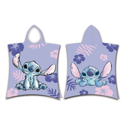 Disney Lilo és Stitch, A csillagkutya Purple strand törölköző poncsó 50x115 cm - ÚJ