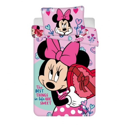 Disney Minnie Sweets gyerek ágyneműhuzat 100×135 cm, 40×60 cm - ÚJ