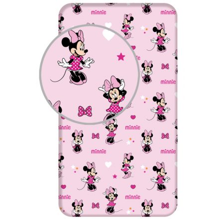 Disney Minnie Pretty in Pink gumis lepedő 90x200 cm - ÚJ