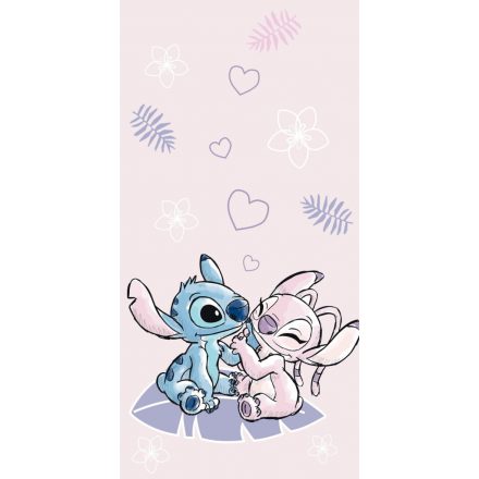 Disney Lilo és Stitch, A csillagkutya Pink fürdőlepedő, strand törölköző 70x140cm - ÚJ