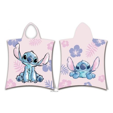 Disney Lilo és Stitch, A csillagkutya Pink strand törölköző poncsó 50x115 cm - ÚJ