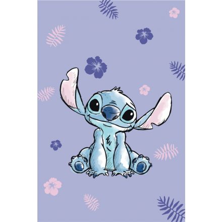 Disney Lilo és Stitch, A csillagkutya Purple mikroflanel takaró 100x150cm - ÚJ