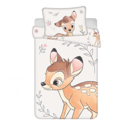 Disney Bambi Beige gyerek ágyneműhuzat 100×135cm, 40×60 cm