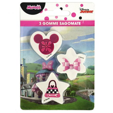 Disney Minnie forma radír szett 3 db-os - ÚJ