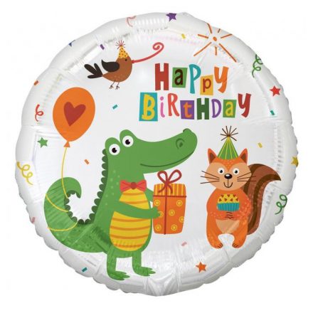 Krokodil Happy Birthday Crocodile fólia lufi 36 cm