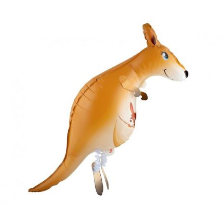 Kangaroo, Kenguru sétáló fólia lufi 82 cm - ÚJ