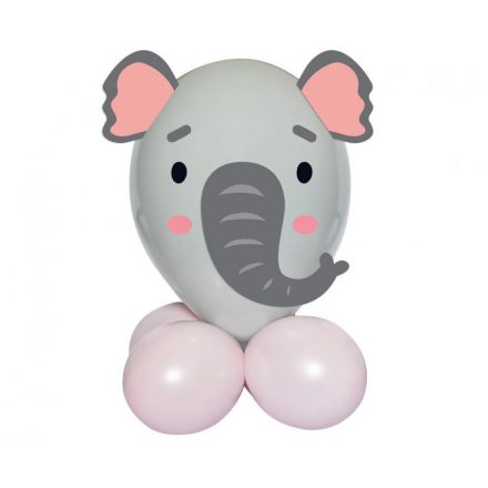 Cute Animal Elephant, Elefánt léggömb, lufi szett - ÚJ