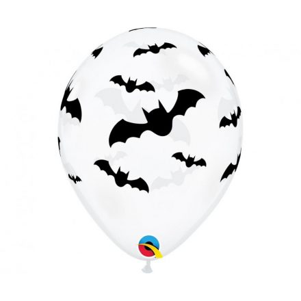 Halloween Denevér Bat léggömb, lufi 6 db-os 11 inch (28 cm) - ÚJ